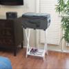 Lipper International 502W Right Height Folding Luggage Rack with Bottom Shelf, White Finish, 22 " x 13 " x 27 " view 2