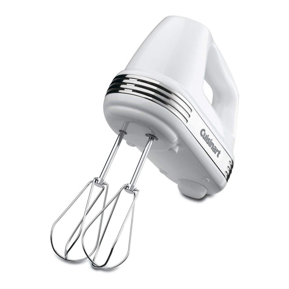 Cuisinart HM-70 Power Advantage 7-Speed Hand Mixer, Silver,White