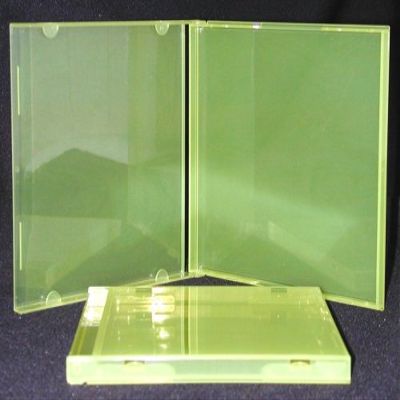 (100) Translucent Yellow Green Colored CD Jewel Boxes #CDBS10TL