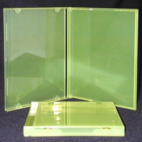 (100) Translucent Yellow Green Colored CD Jewel Boxes #CDBS10TL