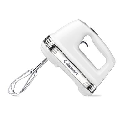 Cuisinart Power Advantage 5-Speed Hand Mixer, 220W-Motor Hand Blender Electric Mixer with 5 Speed Settings, Extra-Long Dishwasher-Safe Beaters, 60-Inch Swivel Cord, HM-50, White