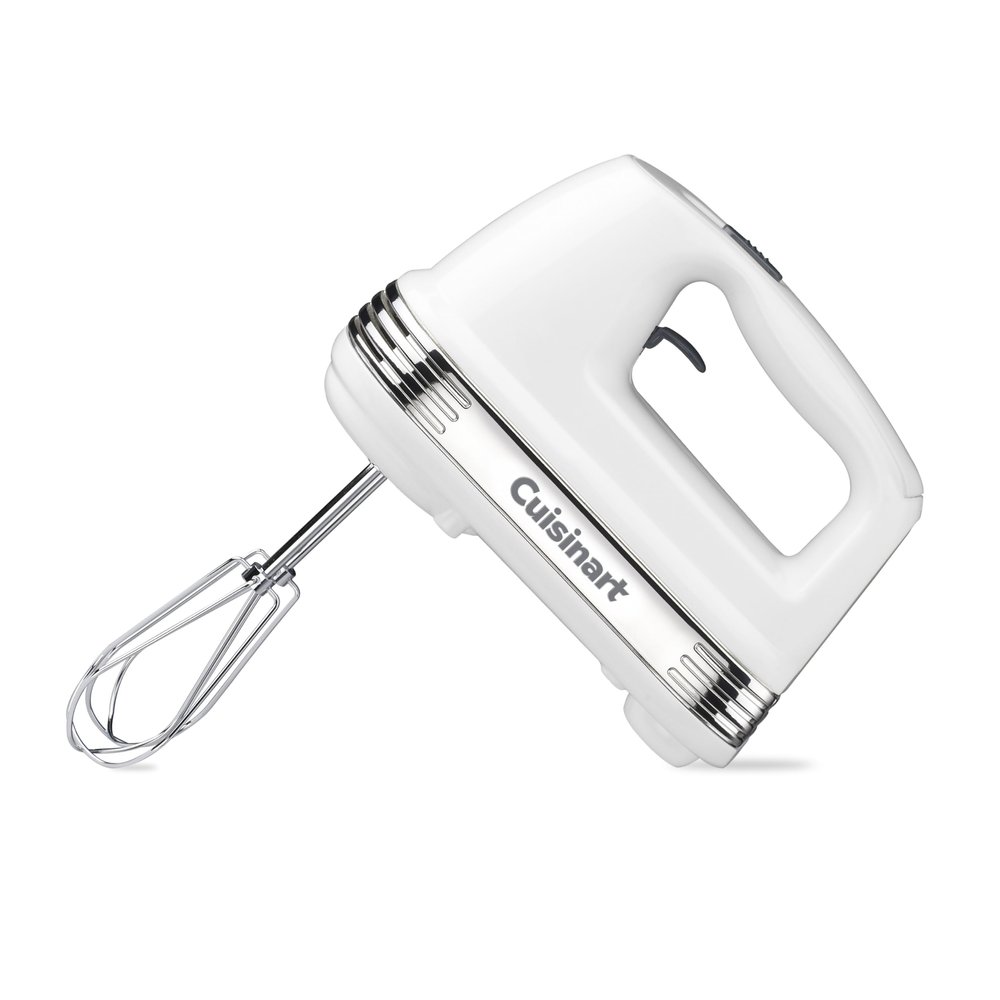 Cuisinart Power Advantage 5-Speed Hand Mixer, 220W-Motor Hand Blender Electric Mixer with 5 Speed Settings, Extra-Long Dishwasher-Safe Beaters, 60-Inch Swivel Cord, HM-50, White