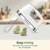 Cuisinart Power Advantage 5-Speed Hand Mixer, 220W-Motor Hand Blender Electric Mixer with 5 Speed Settings, Extra-Long Dishwasher-Safe Beaters, 60-Inch Swivel Cord, HM-50, White view 3