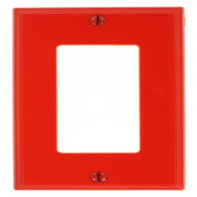 Leviton 1-Gang Decora/GFCI Wallplate, Thermoplastic Nylon, 80401-NR, Red