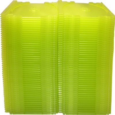 (100) Translucent Yellow Green Colored Replacement CD Trays/Inserts for CD Jewel Boxes! #CDIS80TL