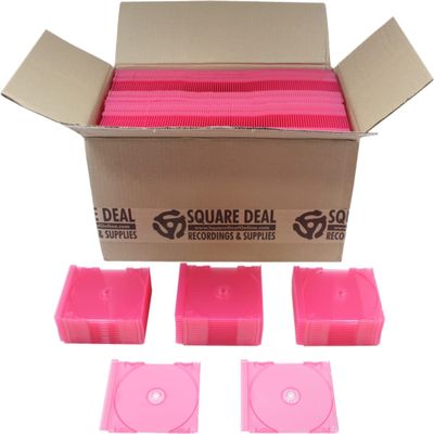 400 Transparent Pink Colored Replacement CD Trays/Inserts for CD Jewel Boxes! #CDIS80TP - Fits Any Standard Size 10mm Jewel Box!