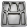 Winco - SMT-2 Winco 6-Compartment Mess Tray, Style B, Stainless Steel, Medium view 1
