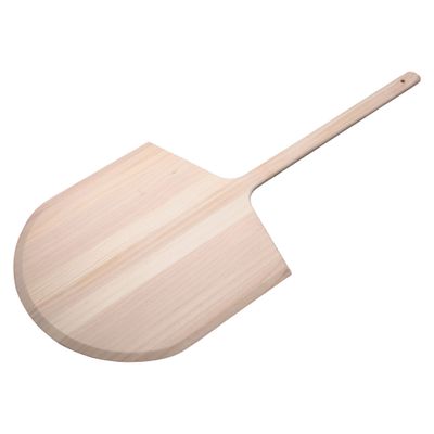 Winco 18" x 19" x 42" Wooden Pizza Peel With 42" Handle