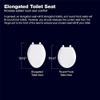 Kohler 4734-0 Rutledge Elongated, Grip-Tight Bumpers, Quiet-Close Release Hinges, Quick-Attach Hardware, No Slam Toilet Seat, White view 2