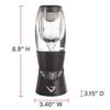 Vinturi Wine Aerator Pourer and Decanter for Red Wines Patented Design Perfectly Aerates Wines By The Glass or Bottle With Distinctive Sound, Includes No-Drip Base & Sediment Screen, Black view 3