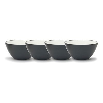 Noritake Colorwave Graphite Set of 4 Mini Bowls, 4", 7 oz.