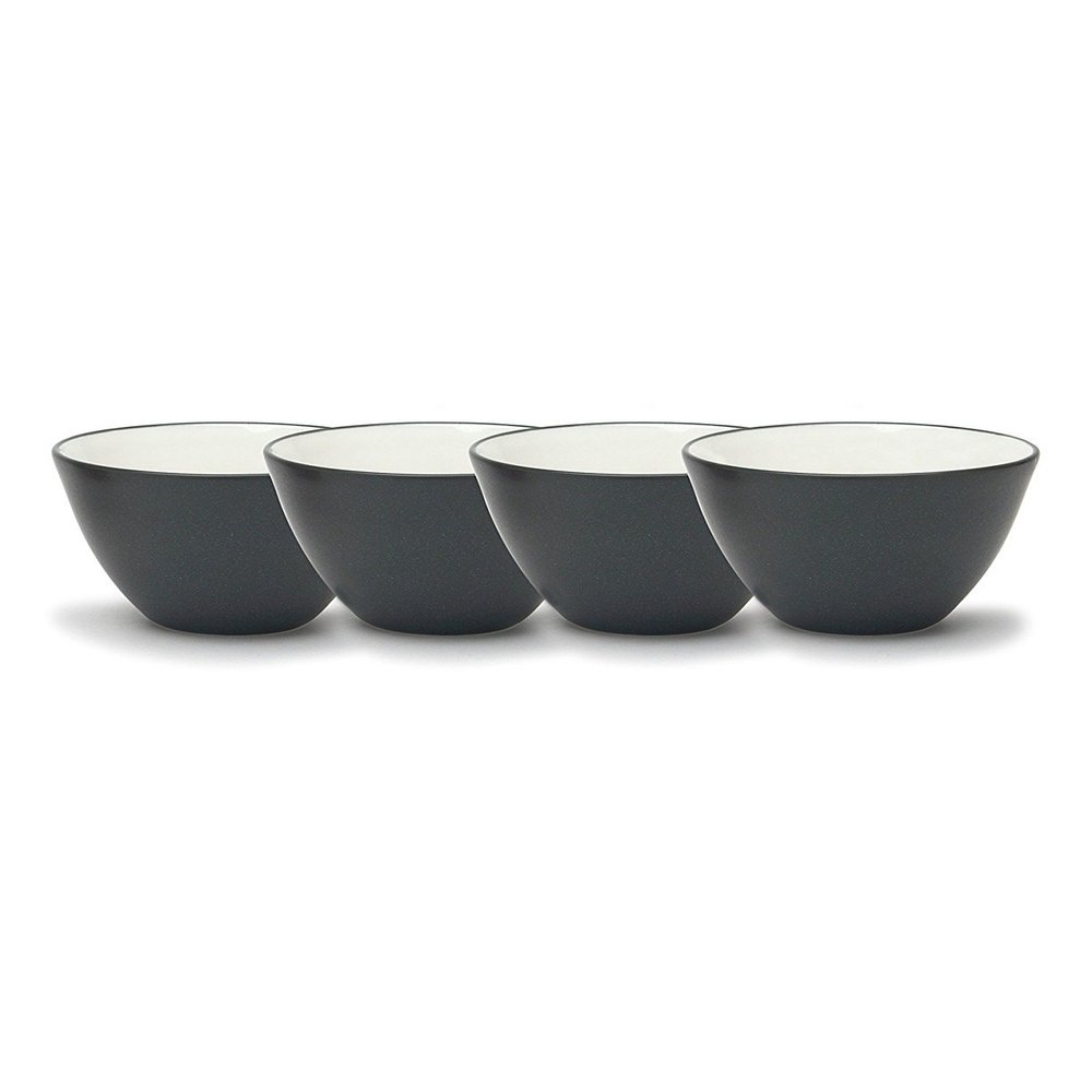 Noritake Colorwave Graphite Set of 4 Mini Bowls, 4", 7 oz.