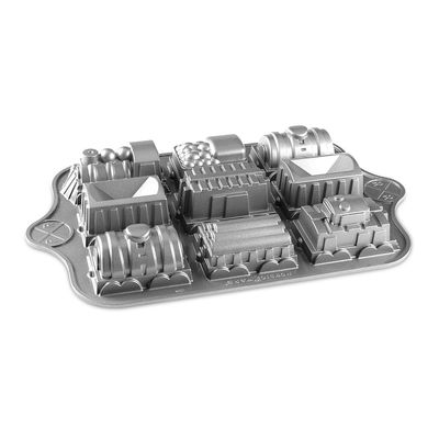 Nordic Ware Train Cake Pan, 5 Cup, Silver