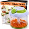 Brieftons QuickPull Manual Food Chopper: Large 4-Cup Powerful Hand Pull Chopper/Mincer/Mixer Blender to Chop Onion, Garlic, Vegetables, Fruits, Herbs for Salsa, Salad, Pesto, Puree, Indian Cooking view 1