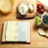 Meadowsweet Kitchens Treasured Family Journal Recipe Binder - Cookbook Organizer, Blank Notebook w/ 50 Lined Recipe Pages, 40 Clear Plastic Sleeves & 10 Dividers, 9 x 6 1/2 x 1 7/8 Inch, Red & Yellow view 3