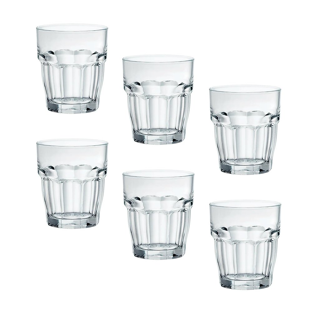 Bormioli Rocco Rock Bar Stackable Rocks Glasses, Set of 6, 9 1/4oz.