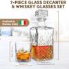 Bormioli Rocco Selecta Collection 33.75 oz. Whiskey Decanter with Glass Stopper and 6 Tumbler Glasses view 2