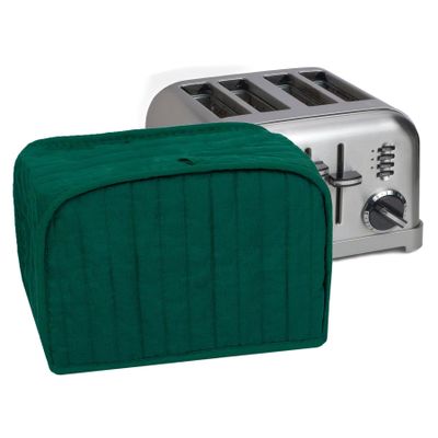 RITZ Premium Universal Four Slice Toaster Cover, 11.25" x 7.25" x 10.5", Polyester and Cotton Quilted, Fingerprint Protector, Super Soft Appliance Cover, Dust Protection (Appliance NOT Included), Dark