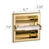 Millbridge Recessed Toilet Paper Holder in Polished Brass view 2
