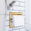 Millbridge Recessed Toilet Paper Holder in Polished Brass view 3
