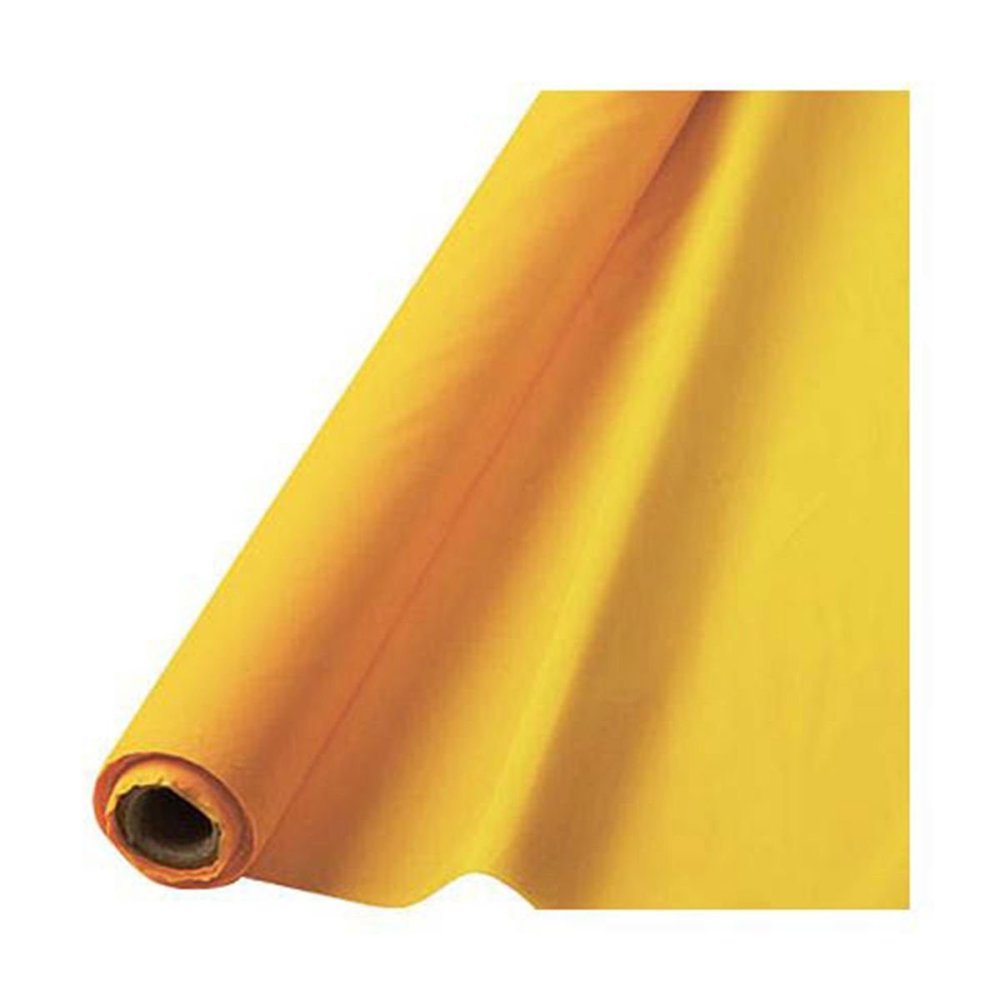 amscan Party Perfect Waterproof Plastic Table Cover Roll, Sunshine Yellow, 40" x 100' (77020.09)