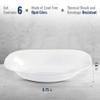 Bormioli Rocco Parma Set Of 6 Pasta Bowls And Soup Plates, 8.75 Inch Tempered Opal Glass, Clean White, Linear & Curved Design, Dishwasher Safe, Made In Spain. view 2
