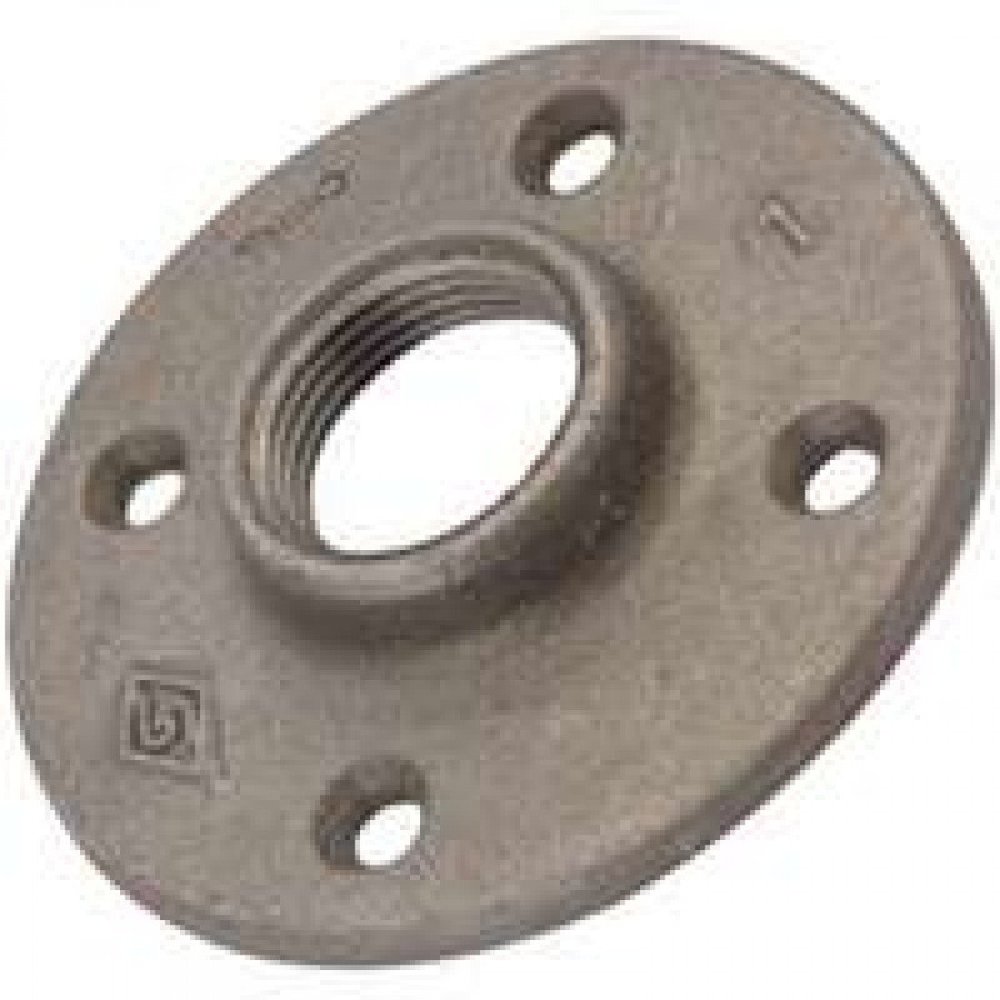1-1/2 BLK MALLBLE FLOOR FLANGE