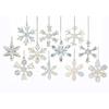 Kurt Adler 2" Glass Iridescent Snowflake Ornaments, 12-Piece Set for Christmas view 3