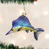 Old World Christmas Sailfish Glass Blown Ornament for Christmas Tree, Handcrafted Holiday Decoration, Ocean Fish Collection view 2