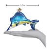 Old World Christmas Sailfish Glass Blown Ornament for Christmas Tree, Handcrafted Holiday Decoration, Ocean Fish Collection view 3