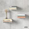 Umbra Conceal, Sturdy Metal Floating Bookshelf for Wall (Set of 3 - Small), Silver view 2