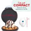 DASH Mini Maker Electric Round Griddle for Individual Pancakes, Cookies, Eggs & other on the go Breakfast, Lunch & Snacks with Indicator Light + Included Recipe Book - White view 2