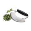 Amco Mezzaluna Herb Chopper with Silicone Handle & Stainless Steel Blade - 4.9" Dishwasher Safe Chopping Tool for Herbs, Vegetables & Garlic - Non-Slip Grip, Easy to Use & Comfortable to Hold view 1
