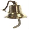 Solid Brass Engraved Bracket Bell "Fire" view 2