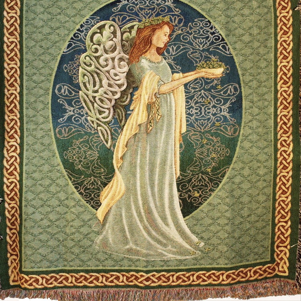 Manual Inspirational Collection 50 x 60-Inch Tapestry Throw, Irish Angel