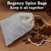 Regency Wraps 100% Cotton All-Natural Drawstring Bag, Pouches for Enclosing Bulk Spices, Tea, Potpourri, Jewelry, Crafting, Wedding Favors, 3" x 4", Pack of 4 view 2