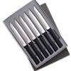 RADA Cutlery Six Utility/Steak Knives Gift Set (G206), 6-Piece Knife Set, Stainless Steel Blades, Made in USA, Black Handles view 1