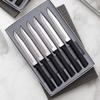 RADA Cutlery Six Utility/Steak Knives Gift Set (G206), 6-Piece Knife Set, Stainless Steel Blades, Made in USA, Black Handles view 3