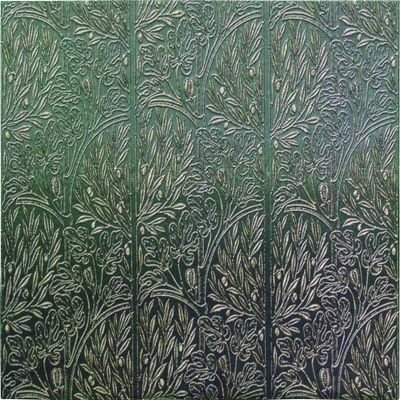 Arboretum by William Morris | Woven Tapestry Arts and Crafts Style Wall Art Hanging | Emerald Floral Botanical Motif | 100% Cotton USA Size 53x37