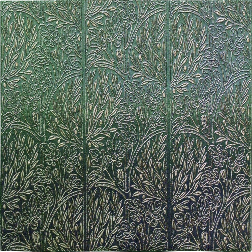 Arboretum by William Morris | Woven Tapestry Arts and Crafts Style Wall Art Hanging | Emerald Floral Botanical Motif | 100% Cotton USA Size 53x37