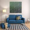Arboretum by William Morris | Woven Tapestry Arts and Crafts Style Wall Art Hanging | Emerald Floral Botanical Motif | 100% Cotton USA Size 53x37 view 2
