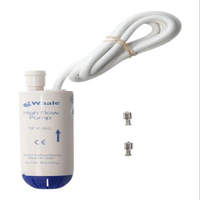 Whale High Flow Submersible Pump (12V), Suitable for Freshwater, Diesel or Kerosene. Up to 4 GPM GP1652 Submersible Freshwater Pump, High Flow 12V DC, One Size