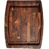 Large Extra Thick Organic End-Grain Hardwood Acacia Cutting Board w/Juice groove | Butcher Block | Wood Chopping Board - 16" x 11" x 1.25" view 4