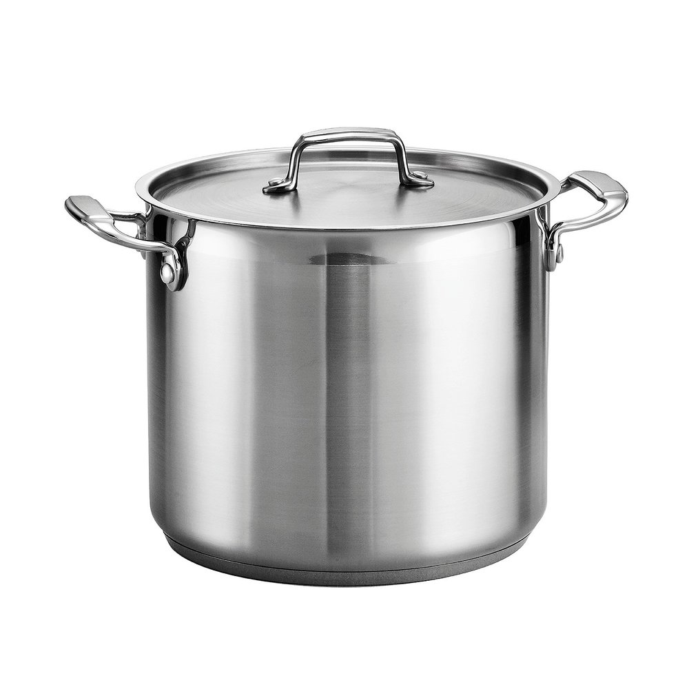 Tramontina Gourmet Stainless Steel 12-Quart Stock Pot with Lid