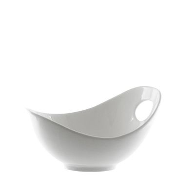 10 Strawberry Street Whittier 7.75"/24 Oz Fruit Bowl with Cut Out, Set of 4, White