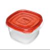 Rubbermaid TakeAlongs Square Food Storage Containers, 2.9 Cup, Tint Chili, 2 Count view 1