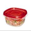 Rubbermaid TakeAlongs Square Food Storage Containers, 2.9 Cup, Tint Chili, 2 Count view 2