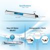 UV Water Filter Purification for Whole House Ultraviolet Light Filtration System 12 GPM 55W 110V 3/4 inch MNTP Inlet Outlet + 2 Extra Bulbs by Bluonics view 2
