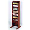 Wooden Mallet 7-Pocket Cascade Free-Standing Magazine Rack, Mahogany view 2