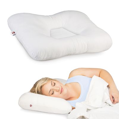 Core Products Tri-Core Cervical Support Pillow Firm Orthopedic Neck Pillow for Pain Relief, Back and Side Sleepers Ergonomic Contour Pillow Assembled in USA, Petite Size